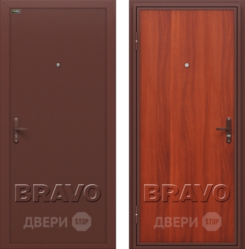 Входная металлическая Дверь Bravo Инсайд эконом (Внутреннее открывание) в Голицыно