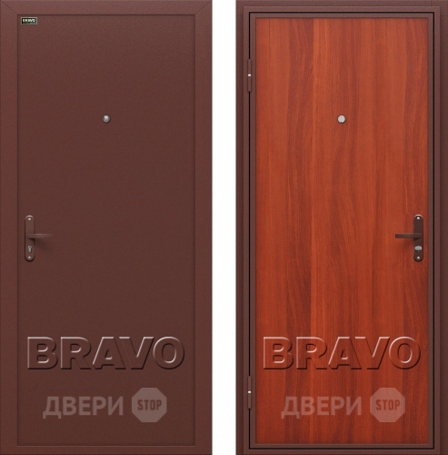 Входная металлическая Дверь Bravo Инсайд эконом (Внутреннее открывание) в Голицыно