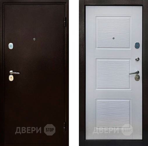 Входная металлическая Дверь СТОП Авангард 3К Беленый Дуб в Голицыно