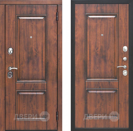 Входная металлическая Дверь Цитадель Вена Винорит Патина Орех грецкий в Голицыно