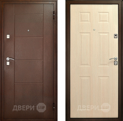 Входная металлическая Дверь Форпост Модель 73 Беленый дуб в Голицыно