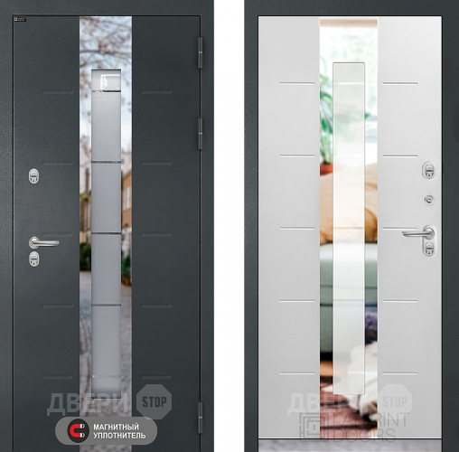 Дверь Лабиринт (LABIRINT) Тундра с терморазрывом и стеклопакетом в Голицыно