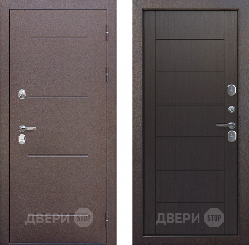 Входная металлическая Дверь Цитадель Isoterma Медный антик/Темный кипарис в Голицыно