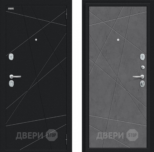 Входная металлическая Дверь Bravo Граффити-5 Букле черное/Slate Art в Голицыно