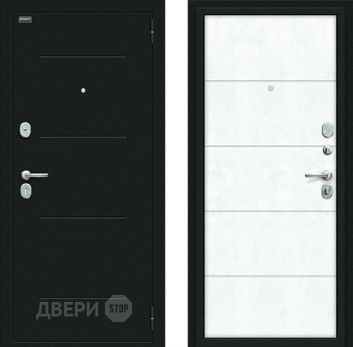 Дверь Bravo Граффити-1 Букле черное/Snow Art в Голицыно