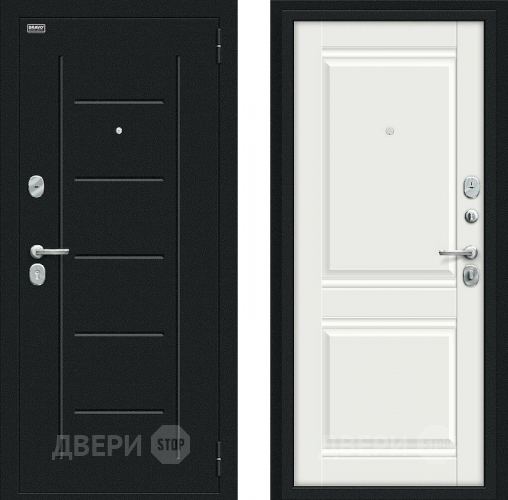 Дверь Bravo Некст Kale Букле черное/Off-white в Голицыно
