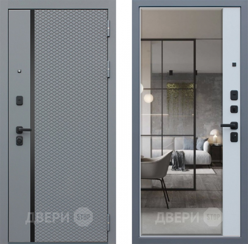 Входная металлическая Дверь АСД Манчестер с зеркалом в Голицыно