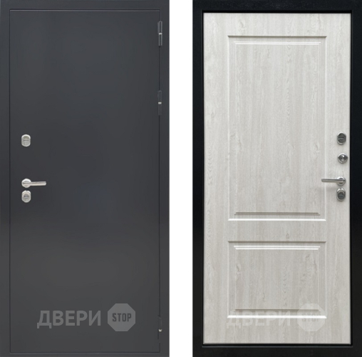 Дверь Ратибор Термоблок 3К Черное серебро/Сосна белая в Голицыно