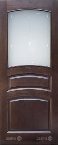 Межкомнатная дверь 16-ПО темный лак в Голицыно