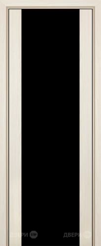 Межкомнатная дверь ProfilDoors 8X эш вайт мелинга (черный триплекс) в Голицыно