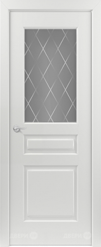 Межкомнатная дверь Ампир ПО RAL 9003 (ромб) в Голицыно