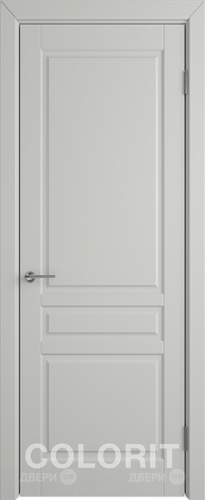 Межкомнатная дверь К2 ПГ светло-серая эмаль в Голицыно