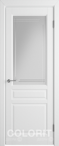 Межкомнатная дверь К2 ПО белая эмаль в Голицыно