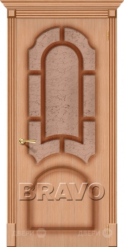 Межкомнатная дверь со стеклом Соната (Дуб) в Голицыно