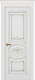 Межкомнатная дверь Дверь Премьер ДГ, белая эмаль, патина золото в Голицыно