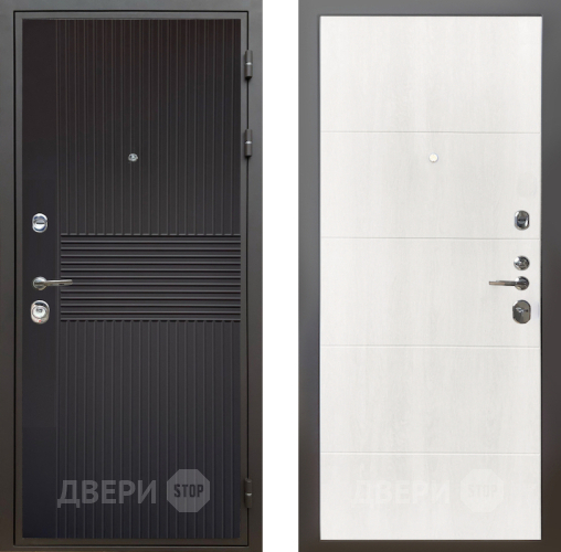 Входная металлическая Дверь Шелтер (SHELTER) Комфорт Черная шагрень 7 Дуб филадельфия крем в Голицыно