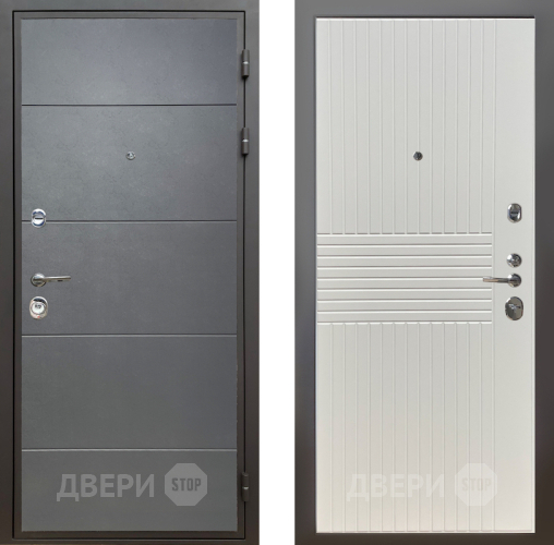 Входная металлическая Дверь Шелтер (SHELTER) Комфорт Лофт графит 10 Силк Сноу в Голицыно