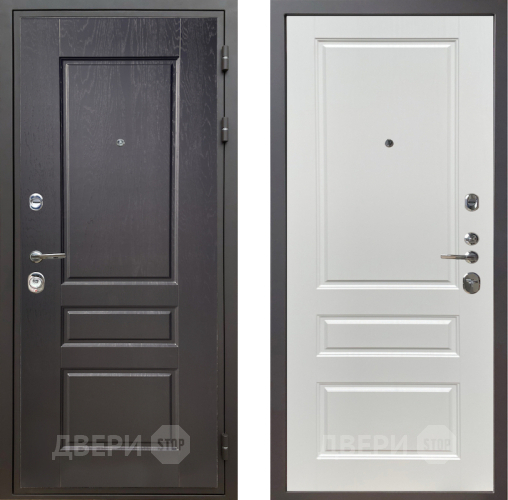 Входная металлическая Дверь Шелтер (SHELTER) Комфорт Дуб английский 1 Белый ясень в Голицыно