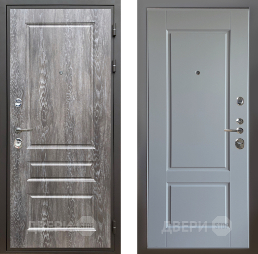 Входная металлическая Дверь Шелтер (SHELTER) Комфорт Дуб шале серебро 6 Силк Маус в Голицыно