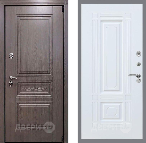 Входная металлическая Дверь Рекс (REX) Пренмиум-S FL-2 Силк Сноу в Голицыно