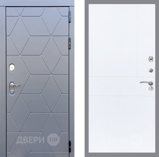 Входная металлическая Дверь Стоп КОСМО ФЛ-290 Силк Сноу в Голицыно