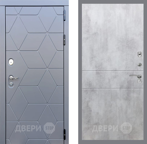 Входная металлическая Дверь Стоп КОСМО ФЛ-290 Бетон светлый в Голицыно