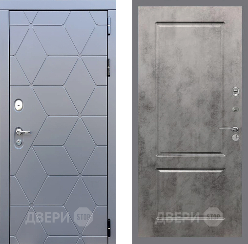 Входная металлическая Дверь Стоп КОСМО ФЛ-117 Бетон темный в Голицыно