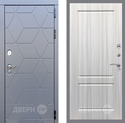 Входная металлическая Дверь Стоп КОСМО ФЛ-117 Сандал белый в Голицыно