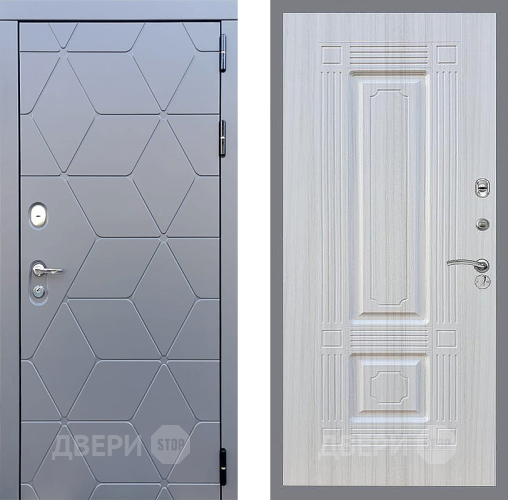Входная металлическая Дверь Стоп КОСМО ФЛ-2 Сандал белый в Голицыно