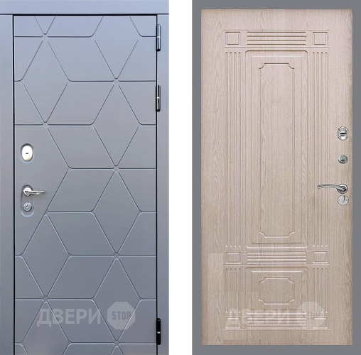 Входная металлическая Дверь Стоп КОСМО ФЛ-2 Беленый дуб в Голицыно