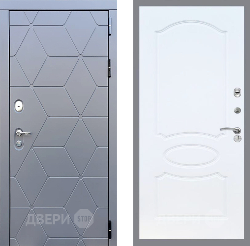 Входная металлическая Дверь Стоп КОСМО ФЛ-128 Белый ясень в Голицыно
