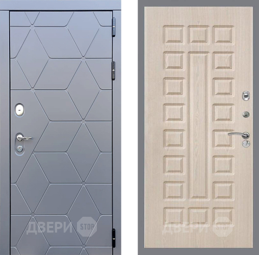 Входная металлическая Дверь Стоп КОСМО ФЛ-183 Беленый дуб в Голицыно