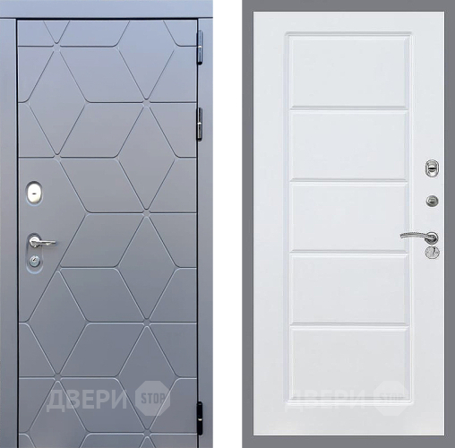 Входная металлическая Дверь Стоп КОСМО ФЛ-39 Силк Сноу в Голицыно