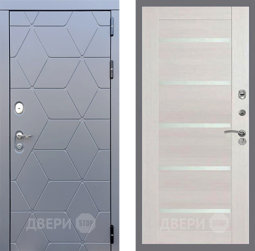 Входная металлическая Дверь Стоп КОСМО СБ-14 Лиственница беж в Голицыно