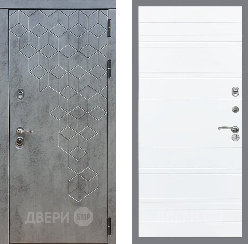 Входная металлическая Дверь Стоп БЕТОН Лайн Силк Сноу в Голицыно