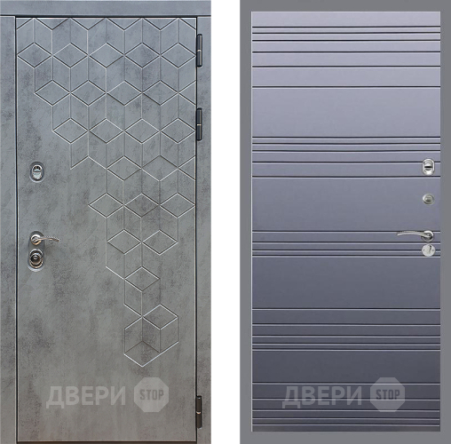 Входная металлическая Дверь Стоп БЕТОН Лайн Силк титан в Голицыно
