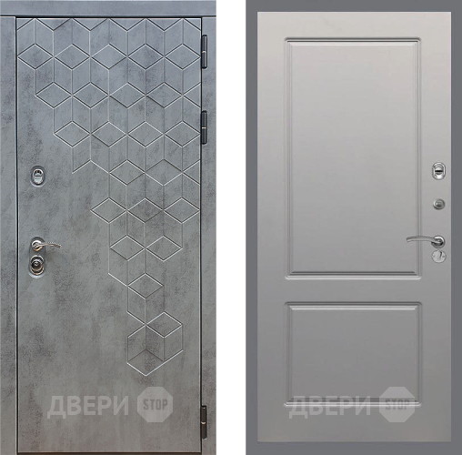Входная металлическая Дверь Стоп БЕТОН ФЛ-117 Грей софт в Голицыно