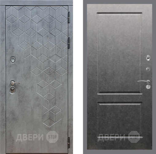 Дверь Стоп БЕТОН ФЛ-117 Штукатурка графит в Голицыно