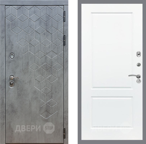 Входная металлическая Дверь Стоп БЕТОН ФЛ-117 Силк Сноу в Голицыно