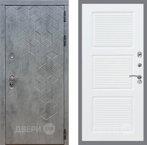 Входная металлическая Дверь Стоп БЕТОН ФЛ-1 Силк Сноу в Голицыно