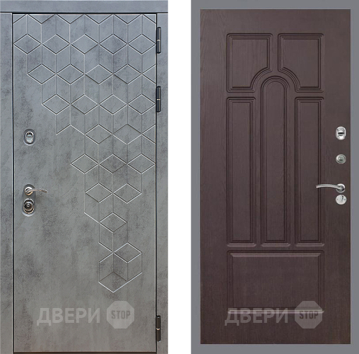 Входная металлическая Дверь Стоп БЕТОН ФЛ-58 Венге в Голицыно