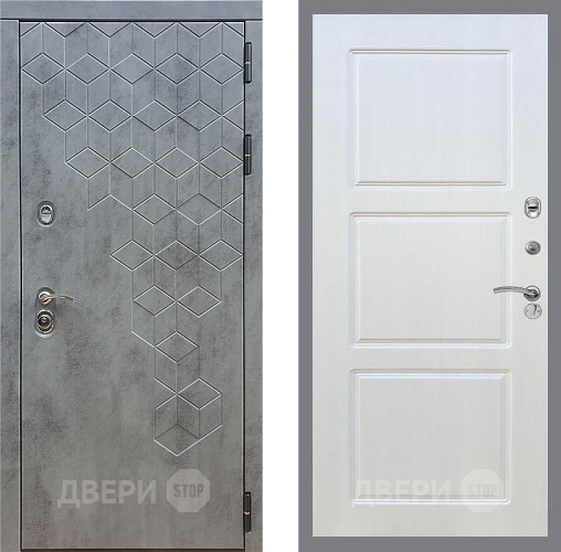 Входная металлическая Дверь Стоп БЕТОН ФЛ-3 Лиственница беж в Голицыно