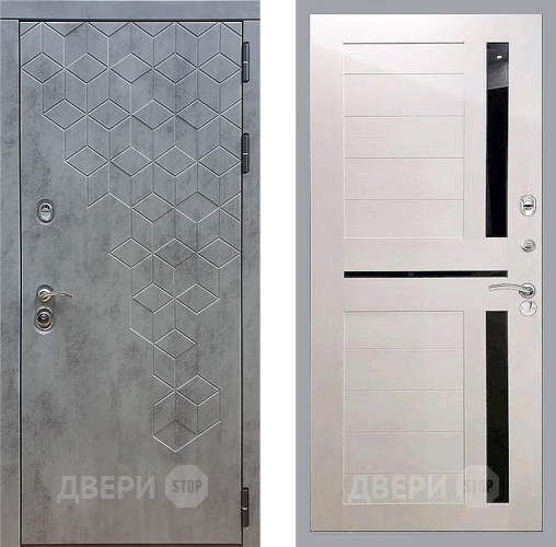Входная металлическая Дверь Стоп БЕТОН СБ-18 Лиственница беж в Голицыно
