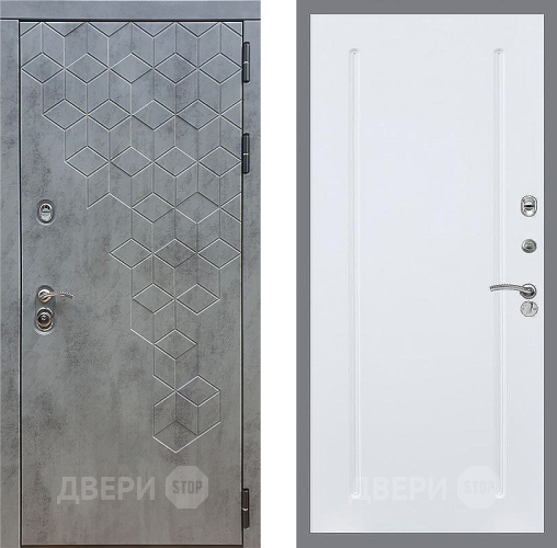 Входная металлическая Дверь Стоп БЕТОН ФЛ-68 Силк Сноу в Голицыно