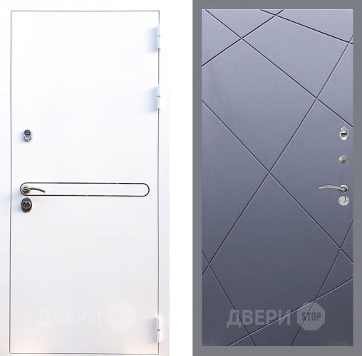 Входная металлическая Дверь Стоп Лайн Вайт ФЛ-291 Силк титан в Голицыно