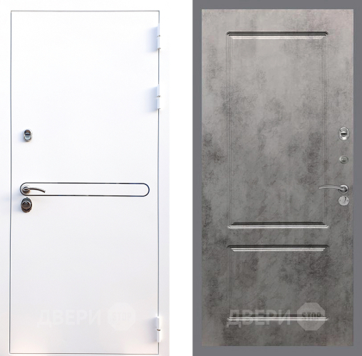 Входная металлическая Дверь Стоп Лайн Вайт ФЛ-117 Бетон темный в Голицыно