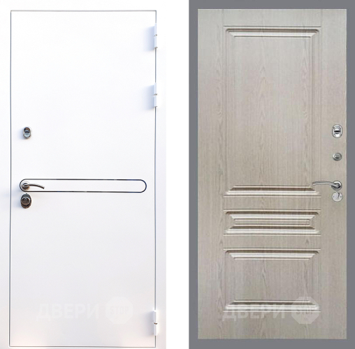 Входная металлическая Дверь Стоп Лайн Вайт ФЛ-243 Беленый дуб в Голицыно