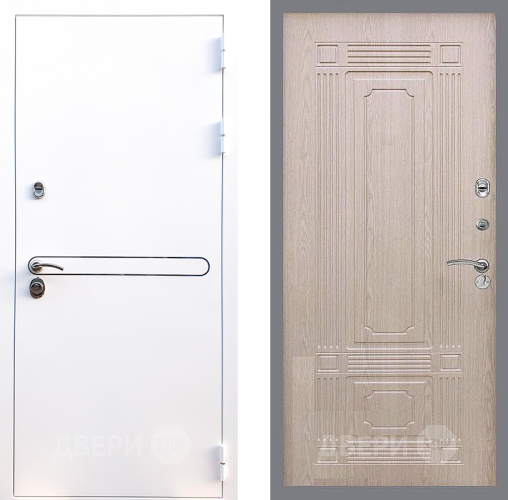 Входная металлическая Дверь Стоп Лайн Вайт ФЛ-2 Беленый дуб в Голицыно