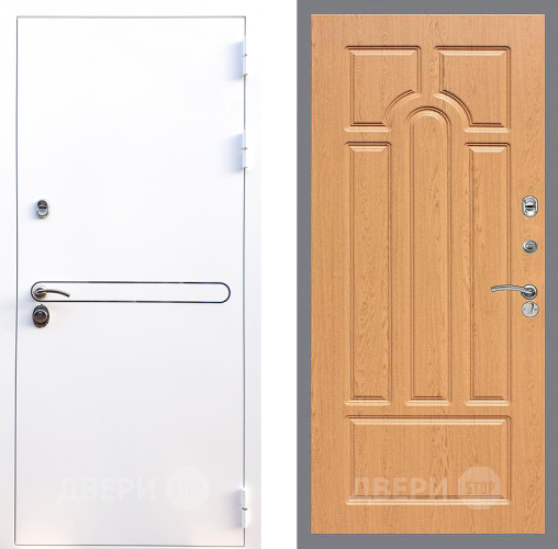 Входная металлическая Дверь Стоп Лайн Вайт ФЛ-58 Дуб в Голицыно
