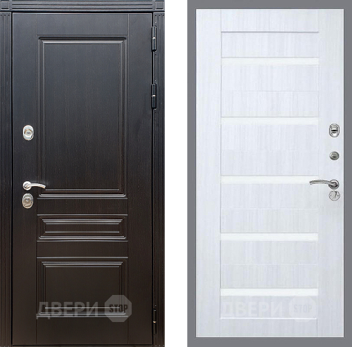 Входная металлическая Дверь Стоп МЕГАПОЛИС СБ-14 Сандал белый в Голицыно